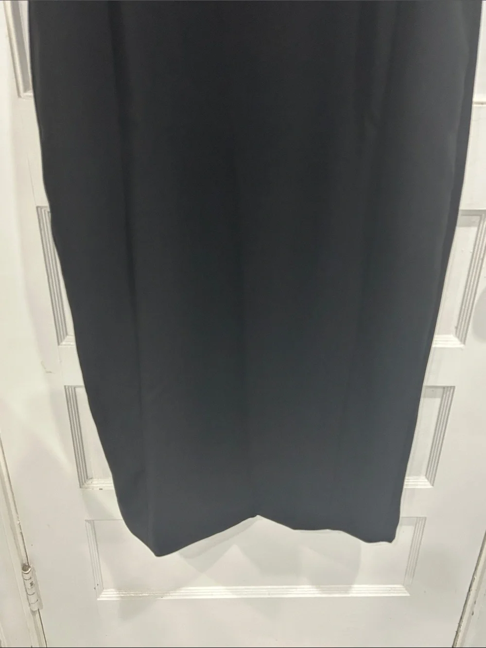 J. Crew Sleeveless Black Sheath Midi Dress in Drapey Crepe - Size 12